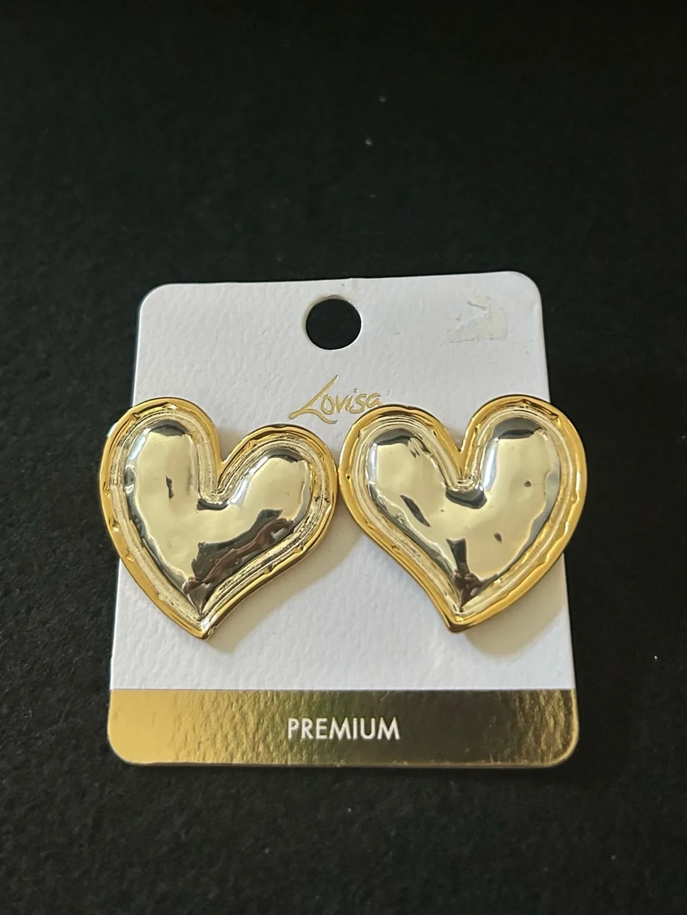 Lovisa Gold & Silver Heart Stud Earrings NWOT